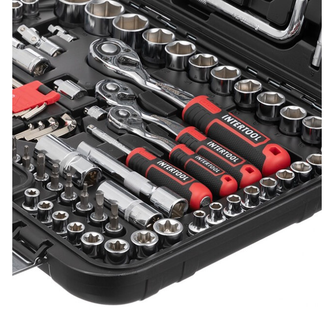 Набор инструментов 126 ед., STORM, 1/2", 3/8", 1/4", Cr-V INTERTOOL ET-8126