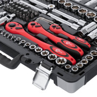 Профессиональный набор инструментов 1/4", 3/8", 1/2", 151 ед., Cr-V INTERTOOL ET-7151 Профессиональный набор инструментов 1/4", 3/8", 1/2", 151 ед., Cr-V INTERTOOL ET-7151