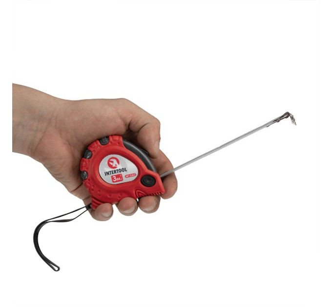 Рулетка с металлическим полотном 3 м "Супер Магнит", blister INTERTOOL MT-0303