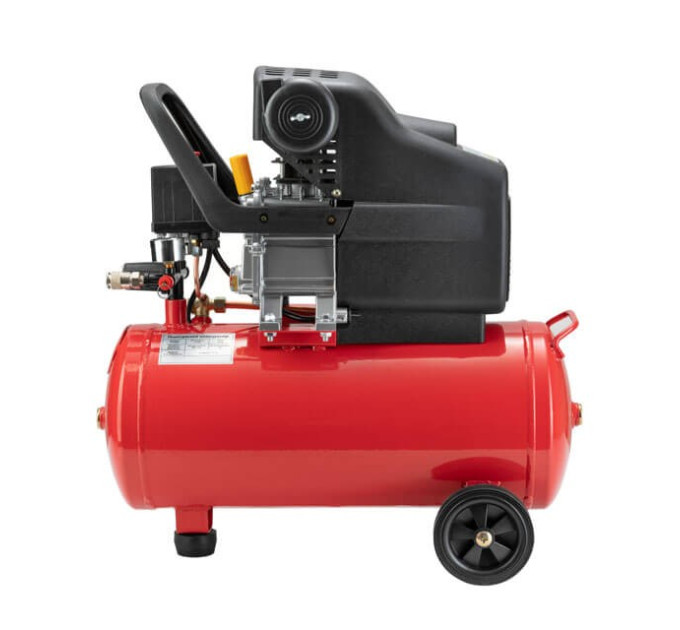 Компрессор 24 л, 1,5 кВт, 220 В, 8 атм, 206 л/мин INTERTOOL PT-0009