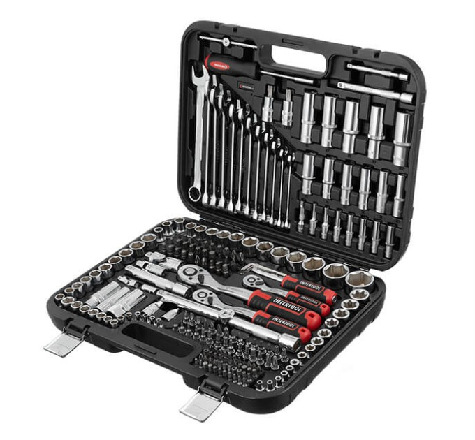 Набір інструментів 219 од., STORM, 1/2", 3/8", 1/4 ", Cr-V INTERTOOL ET-8219