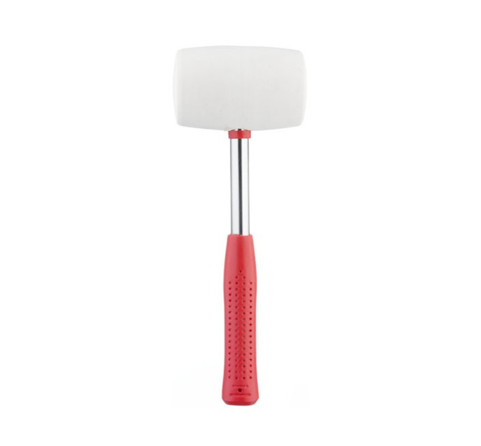 Киянка гумова 680 г, бiла гума, металева ручка INTERTOOL HT-0235