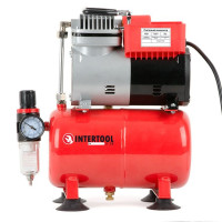 Компрессор безмасляный 3 л, 0,3 кВт, 220 В, 3,2 атм, 45 л/мин. INTERTOOL PT-0001
