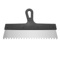 Шпатель из нержавеющей стали 350 мм, зубцы 8*8 мм INTERTOOL KT-2358