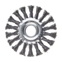 Щетка кольцевая 115*22.2 мм (пучки витой проволоки) INTERTOOL BT-7115
