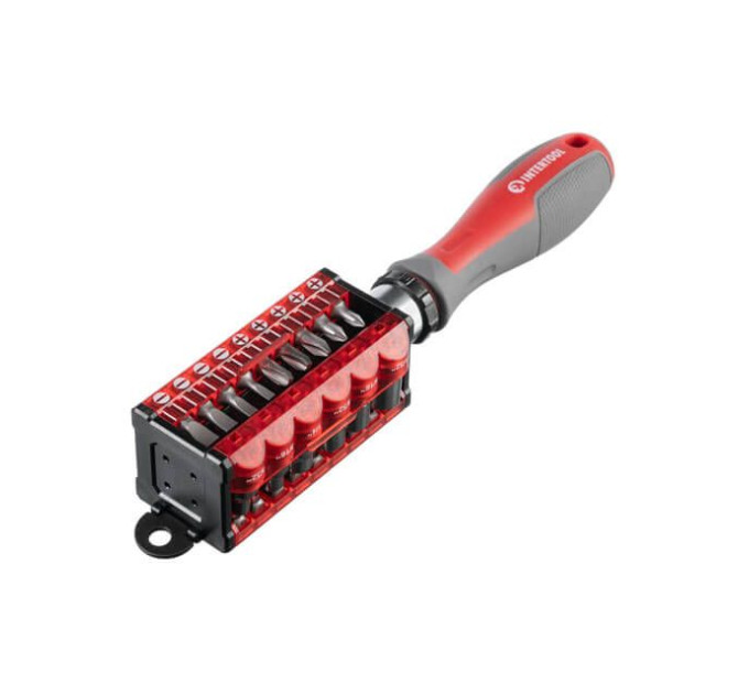 отвертка с храповым механизмом и комплектом насадок 31 ед. INTERTOOL VT-3374