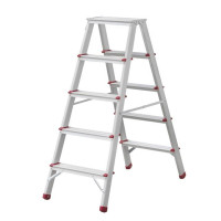 Стремянка алюминиевая, двухсторонняя, 5 сход., высота 1,09 м INTERTOOL LT-1105