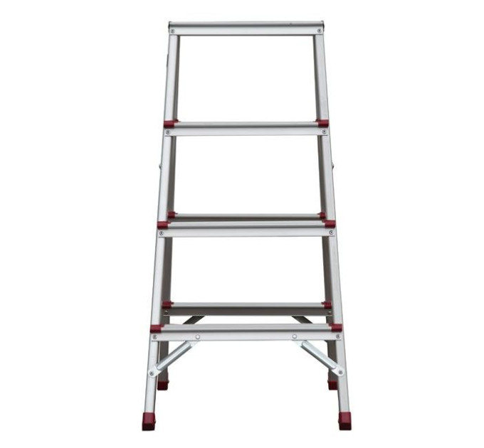 Стременка алюминиевая двухсторонняя, 4 ступеньки, высота 0,8 м INTERTOOL LT-1104