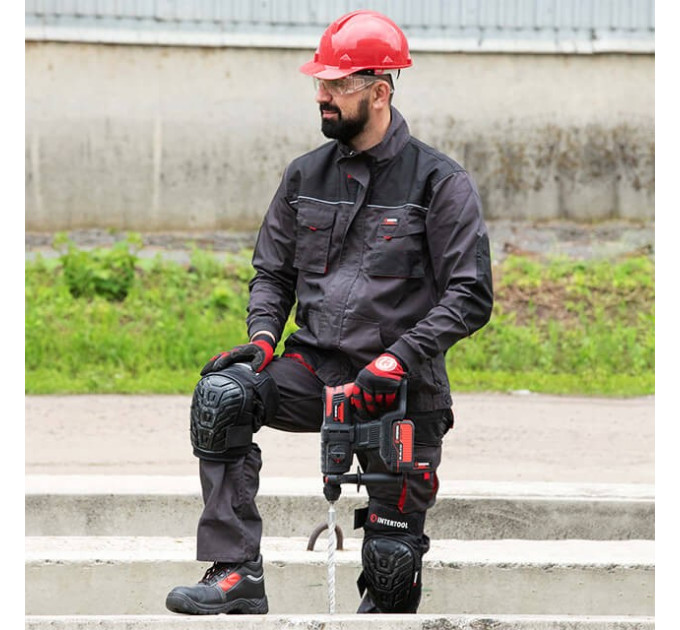 Куртка рабочая 80% полиэстер, 20% хлопок, плотность 260 г/м², L INTERTOOL SP-3003
