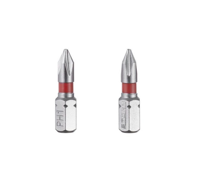 Комплект отверточных насадок PH1, S2, 2 ед., STORM INTERTOOL VT-0217