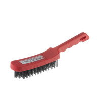 Щітка з металевим дротом, 6-рядна, корпус із пластмаси INTERTOOL BT-0009