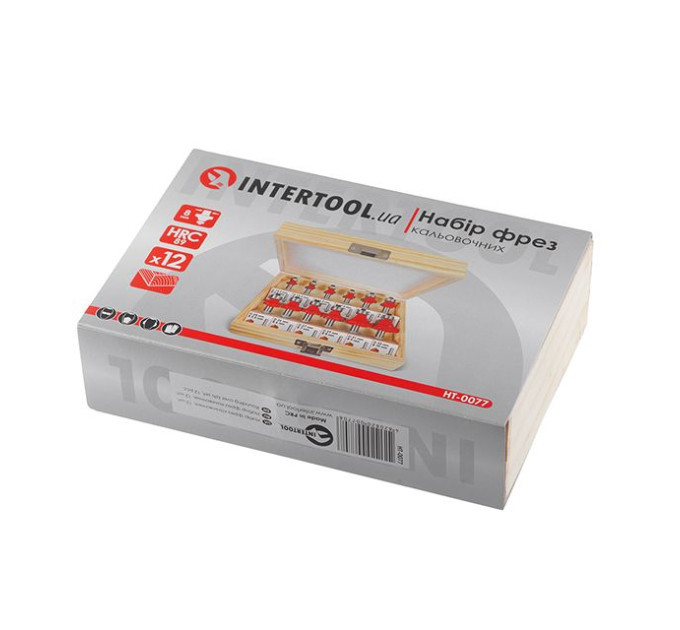 набор фрезы калечных, 12 ед. INTERTOOL HT-0077