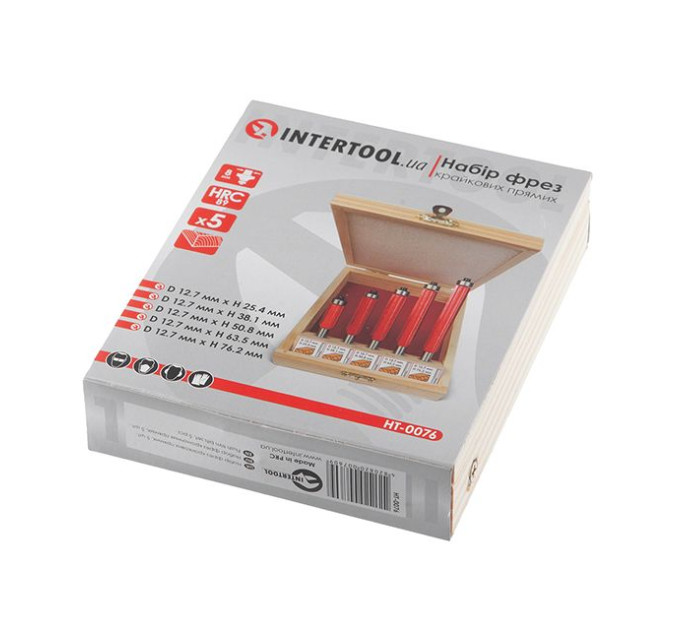 Набор фрез для обработки краев, 5 ед. INTERTOOL HT-0076