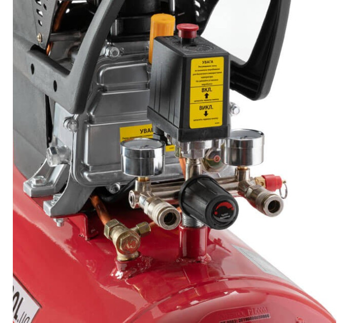 Компрессор 50 л, 1500 Вт, 220 В, 8 атм, 206 л/мин INTERTOOL PT-0003