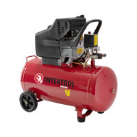 Компрессор 50 л, 1500 Вт, 220 В, 8 атм, 206 л/мин INTERTOOL PT-0003