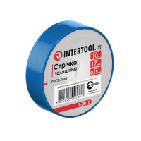 Лента изоляционная 10 м, 17*0.15 мм, синяя INTERTOOL IT-0010