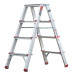 Стременка алюминиевая двухсторонняя, 4 ступеньки, высота 0,8 м INTERTOOL LT-1104