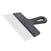 Шпатель из нержавеющей стали 200 мм, зубцы 8*8 мм INTERTOOL KT-2208