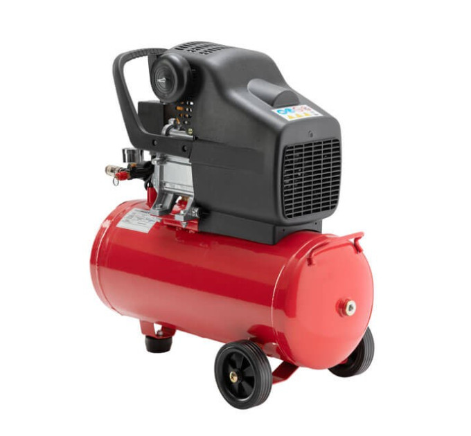 Компрессор 24 л, 1,5 кВт, 220 В, 8 атм, 206 л/мин INTERTOOL PT-0009