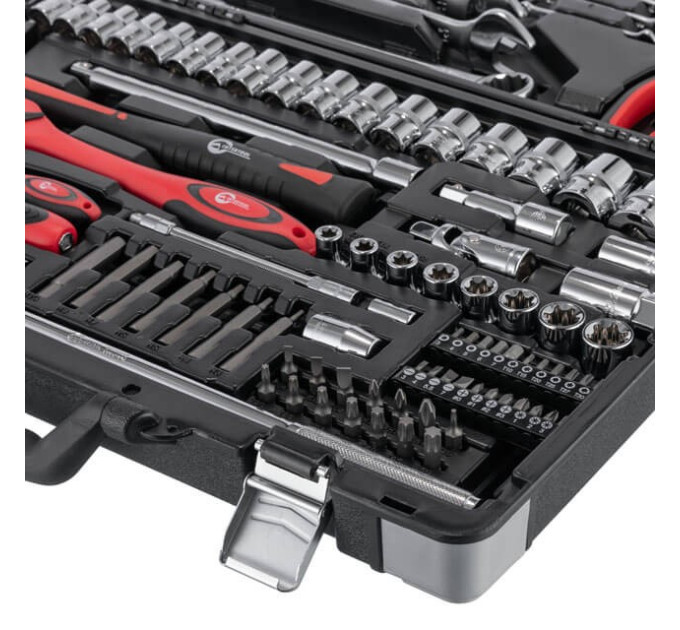 Профессиональный набор инструментов 1/4", 1/2", 119 ед., Cr-V INTERTOOL ET-7119