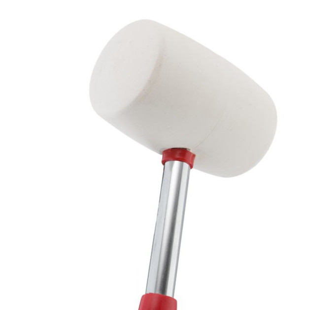 Киянка гумова 680 г, бiла гума, металева ручка INTERTOOL HT-0235