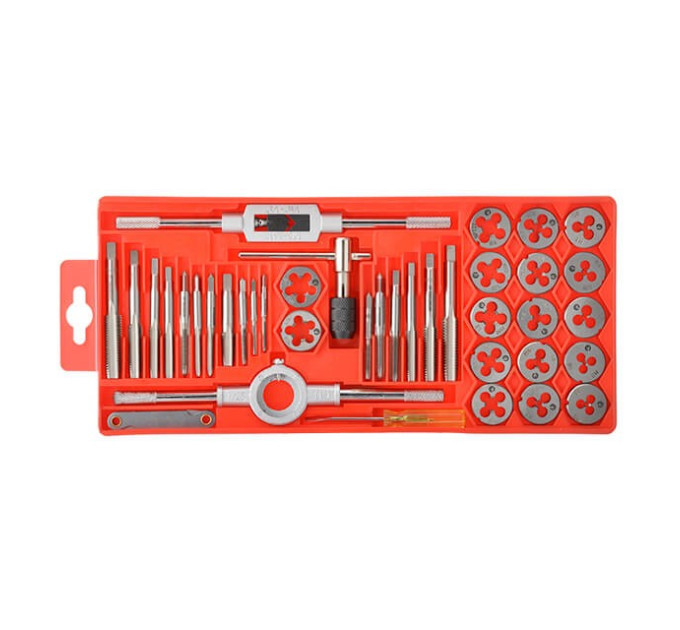 набор плашек M3-M12, метчиков M3-M12, 40 ед. INTERTOOL SD-8040
