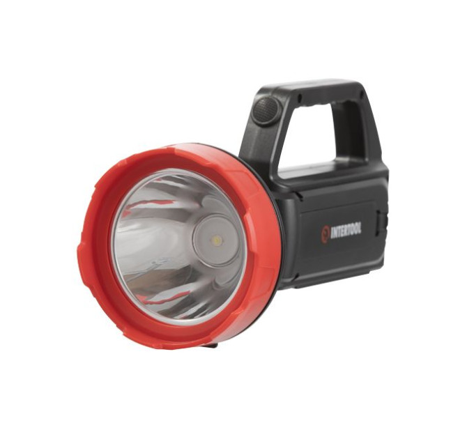Фонарь аккумуляторный 1LED + 1COB LED, power bank, индикатор заряда, солнечная панель INTERTOOL LB-0107