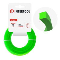 Леска для триммера "квадрат", 2,7 мм*15 м INTERTOOL DT-2314
