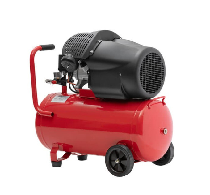 Компрессор 50 л, 2,23 кВт, 220 В, 10 атм, 354 л/мин, 2 цилиндра INTERTOOL PT-0004