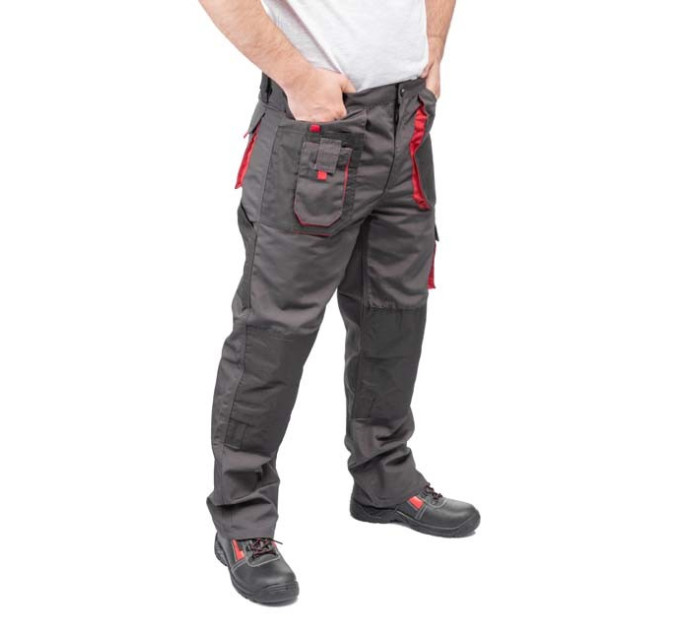 Брюки рабочие 80% полиэстер, 20% хлопок, плотность 260 г/м², S INTERTOOL SP-3011