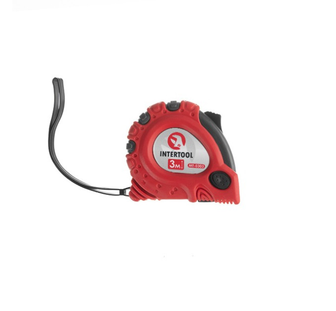 Рулетка с металлическим полотном 3 м "Супер Магнит", blister INTERTOOL MT-0303