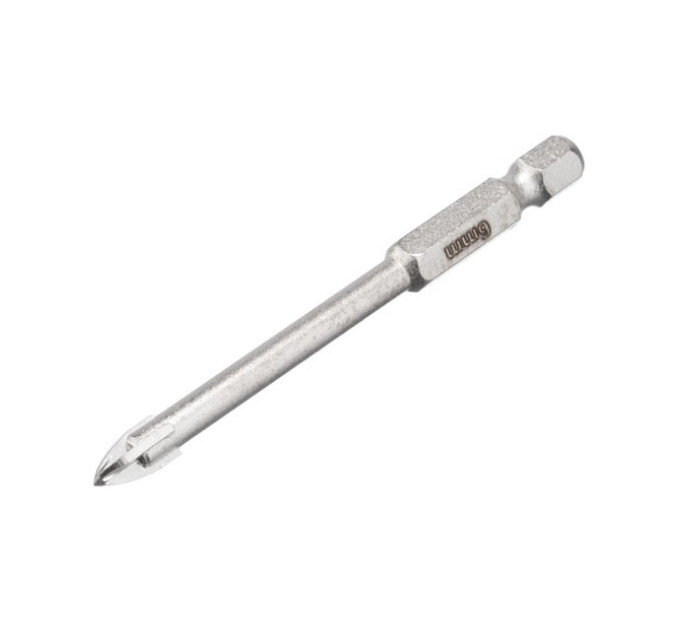 Сверло по стеклу и керамике 6 мм, HEX 1/4" (6.35 мм) INTERTOOL SD-0286