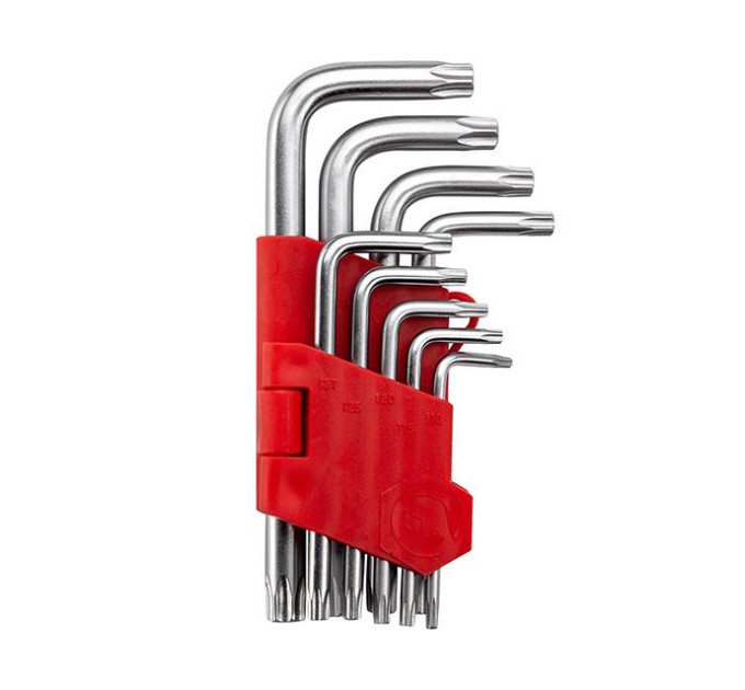 Набір ключів Г-подібних TORX 9 од., Т10-Т50, Cr-V, Small INTERTOOL HT-0607