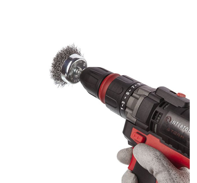 Набір щіток дротяних для дриля 1/4", 3 од. INTERTOOL BT-0300