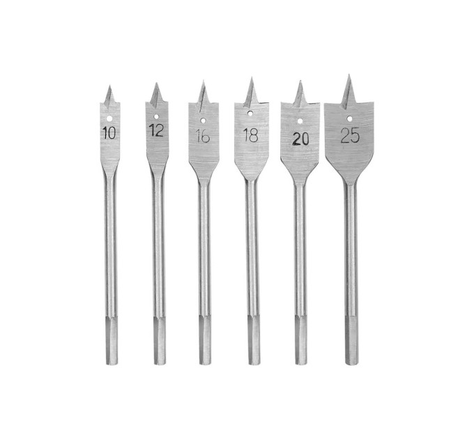Набор перовых сверл для древесины 6 ед. INTERTOOL SD-0206
