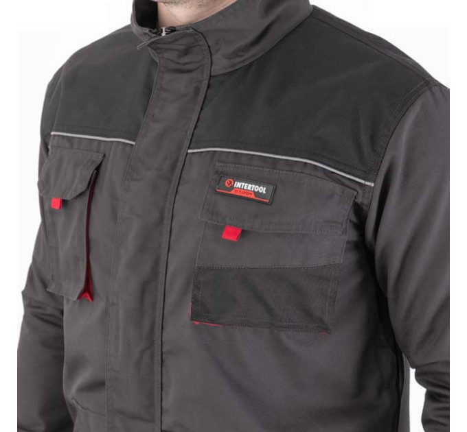 Куртка робоча 80% поліестер, 20% бавовна, щільність 260 г/м², M INTERTOOL SP-3002