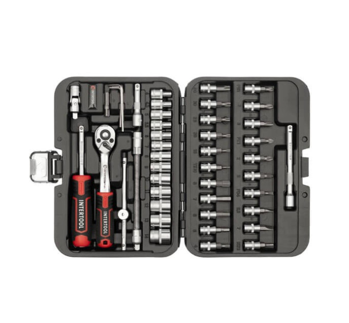Набор инструментов 46 ед., STORM, 1/4", Cr-V INTERTOOL ET-8046