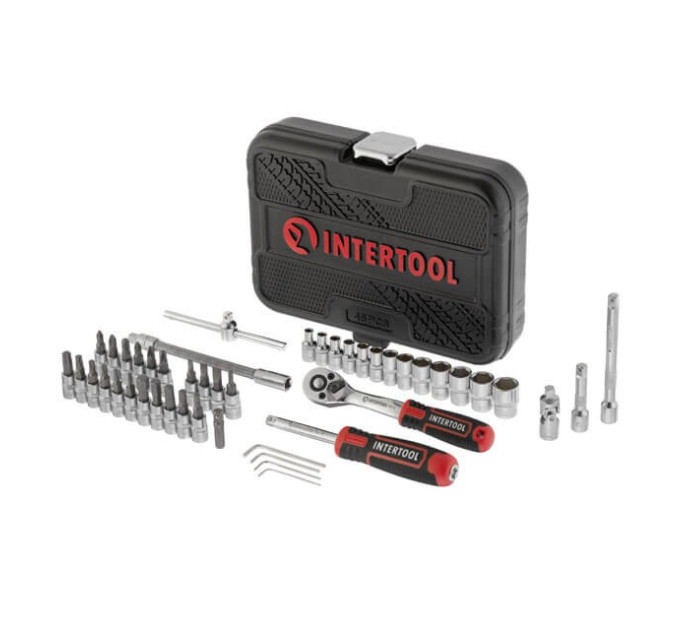 Набор инструментов 46 ед., STORM, 1/4", Cr-V INTERTOOL ET-8046