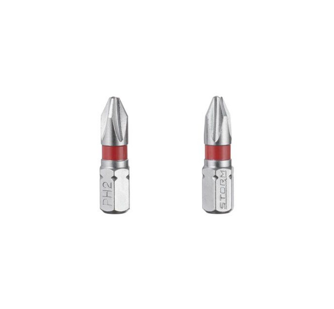 Комплект викруткових насадок PH2, S2, 2 од., STORM INTERTOOL VT-0218