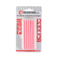комплект стержней клеевых розовых 7,4*100 мм, 12 ед. INTERTOOL RT-1047
