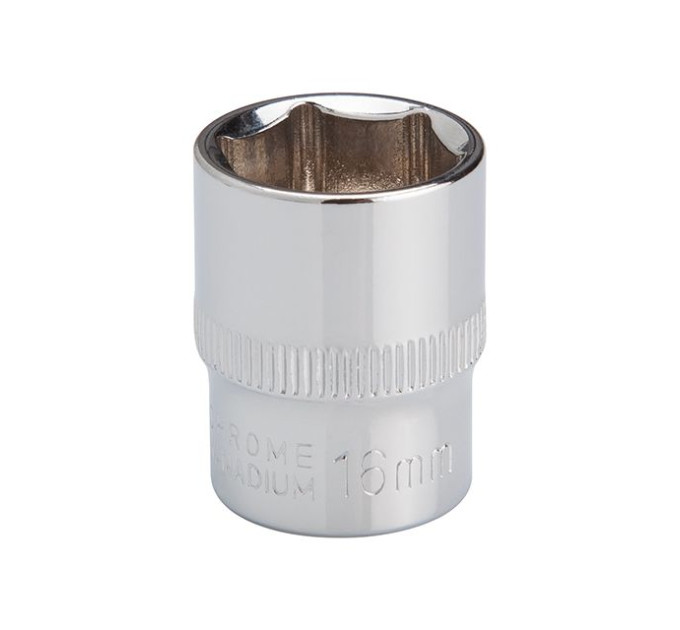 Головка шестигранна STORM 3/8", 16 мм, Cr-V INTERTOOL ET-0416