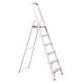 Стремянка из алюминия 6 ступеней, высота до платформы 1,28 м INTERTOOL LT-1006