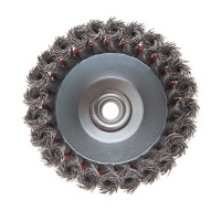 Щетка чашечная 125 мм, для КШМ, М14 (пучки витой проволоки) INTERTOOL BT-2125