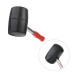 Киянка гумова 900 г, чорна гума, металева ручка INTERTOOL HT-0233