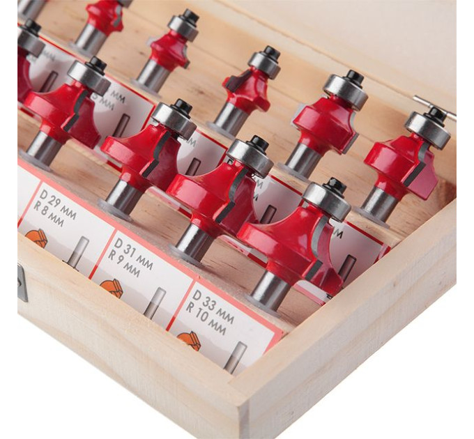 набор фрезы калечных, 12 ед. INTERTOOL HT-0077