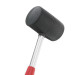 Киевлянка резиновая 680 г, черная резина, металлическая ручка INTERTOOL HT-0232