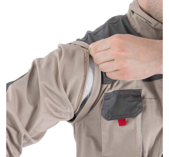 Куртка рабочая 2 в 1, 100% хлопок, плотность 180 г/м², M INTERTOOL SP-3032