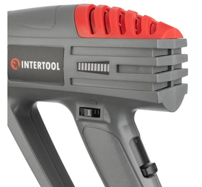 Фен технический, 2000 Вт, 60-600°С, 300-500 л/мин, 3 режима INTERTOOL DT-2420
