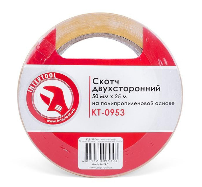 Скотч двухсторонний на полипропиленовой основе 25 м, 50 мм INTERTOOL KT-0953