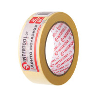 Лента малярная 38 мм, 40 м, желтая INTERTOOL DM-3840